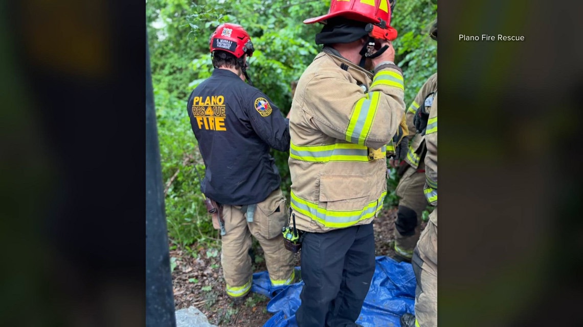 Plano firefighters make swift water rescue amid Saturday morning rain