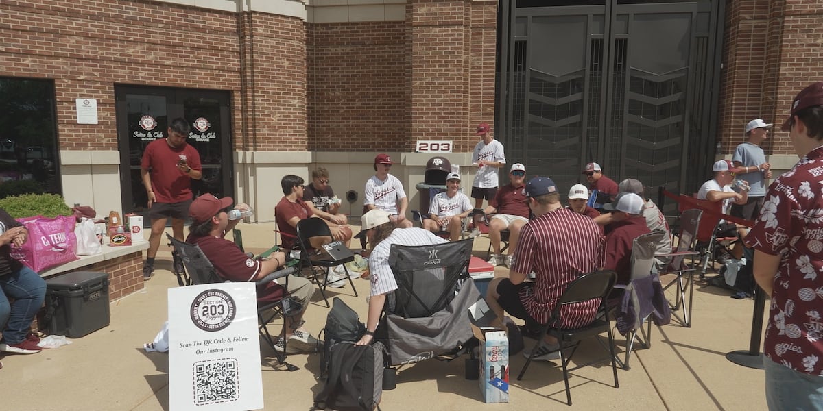 Texas A&M vs. Texas baseball series draws fans camping since Wednesday