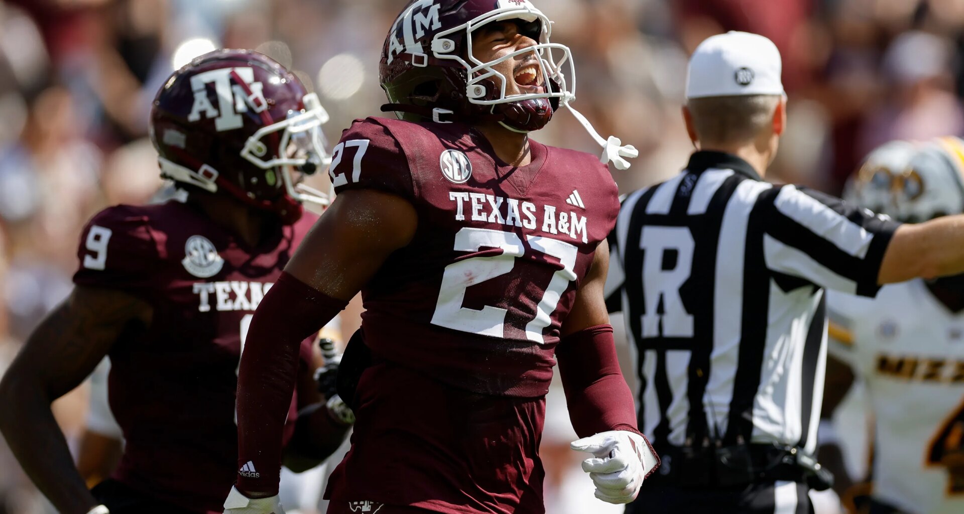 Texas A&M senior LB Daymion Sanford injured during Maroon & White Game