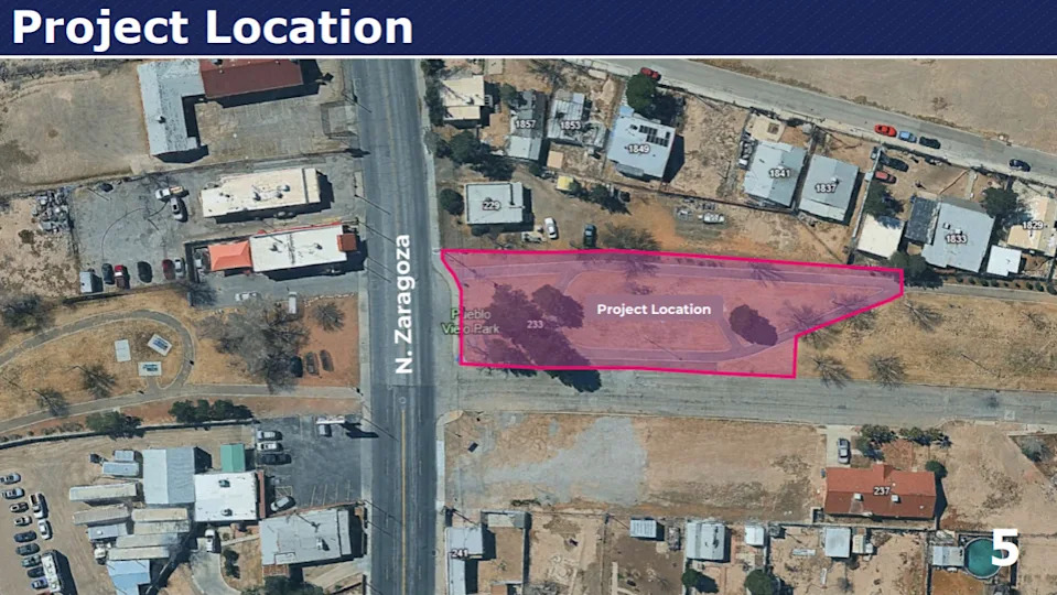 Planned project location on North Zaragoza Road (City of El Paso Capital Improvement Dept.)