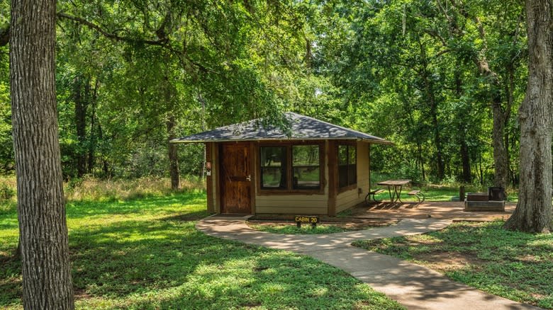 Cabin at Stephen F. Austin State Park in Texas