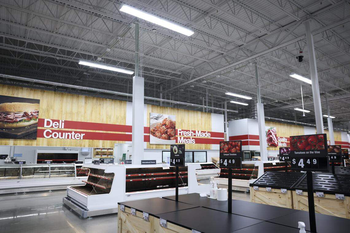 The deli counter, meat counter and produce area will soon be stocked with fresh food at BJ's Wholesale Club on Friday, April 24, 2026 in Fort Worth, Texas. The new location is at 7241 Harris Parkway.