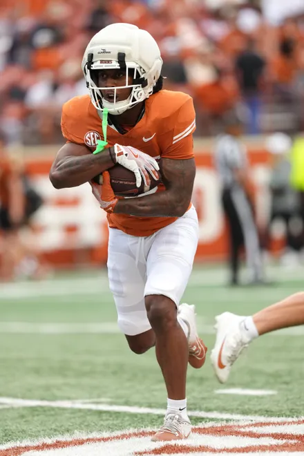AUSTIN, TEXAS - APRIL 18: Running back Hollywood Smothers #2 of the Texas Longhorns runs for yardage during the Texas Spring Football Game at Darrell K Royal-Texas Memorial Stadium on April 18, 2026 in Austin, Texas. (Photo by Scott Wachter/Getty Images for ONIT)