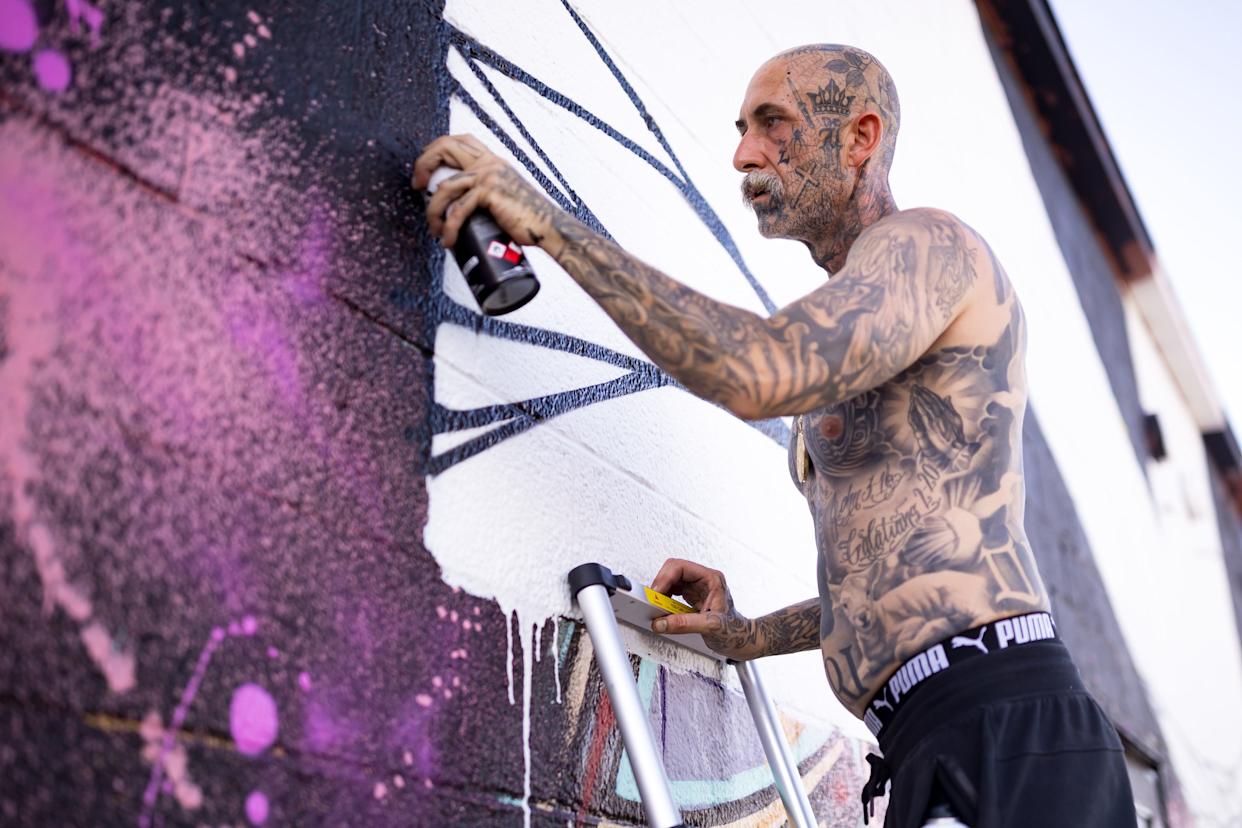 International, national and local El Paso artists gather to paint during Memorial Day weekend at the 2024 Borderland Jam public graffiti art show at Segundo Barrio in El Paso.