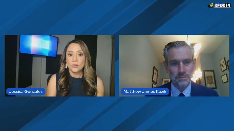 KFOX14 Anchor interviews criminal attorney Matthew James Kizok. Credit: KFOX14/CBS4