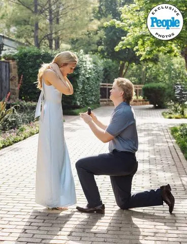 Joe McBride proposing to Madeline SalterCredit: Merissa D Photo