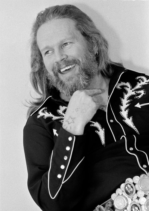David Allan Coe, pictured during an interview in Nashville, Tenn., May 9, 1983.