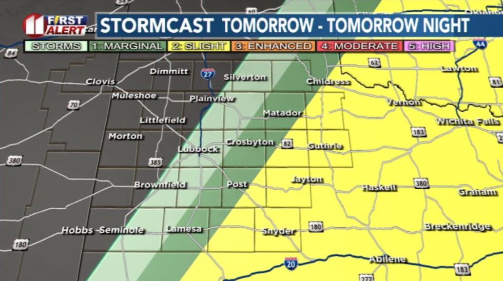 Tuesday storm risk