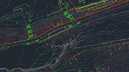 CAD drawing of current skimmer by-pass