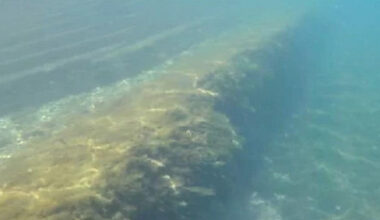 Photo of existing conditions of the original by-pass, taken underwater