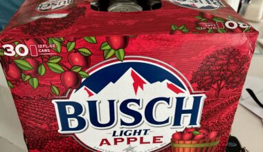a 30-pack of busch light apple