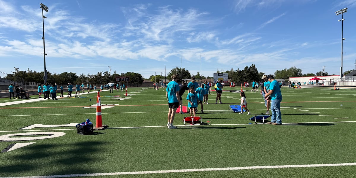 Students with Honda Shared Services Agency celebrate first field day in north Lubbock County