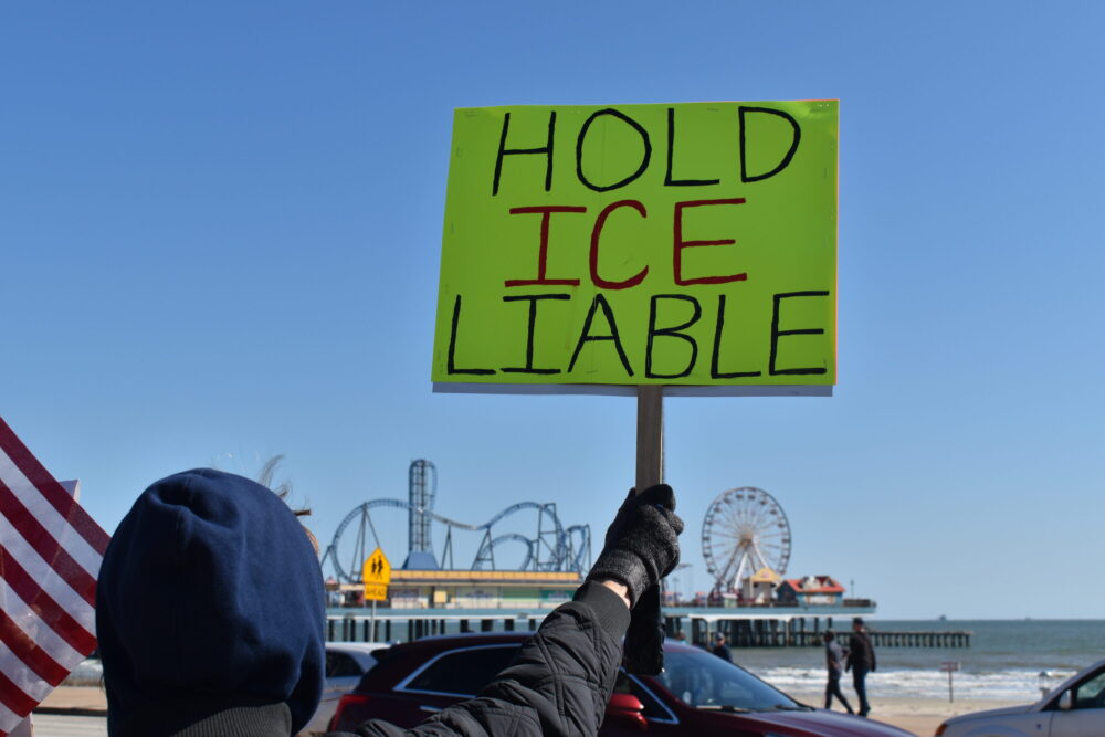 Galveston anti-ICE protest