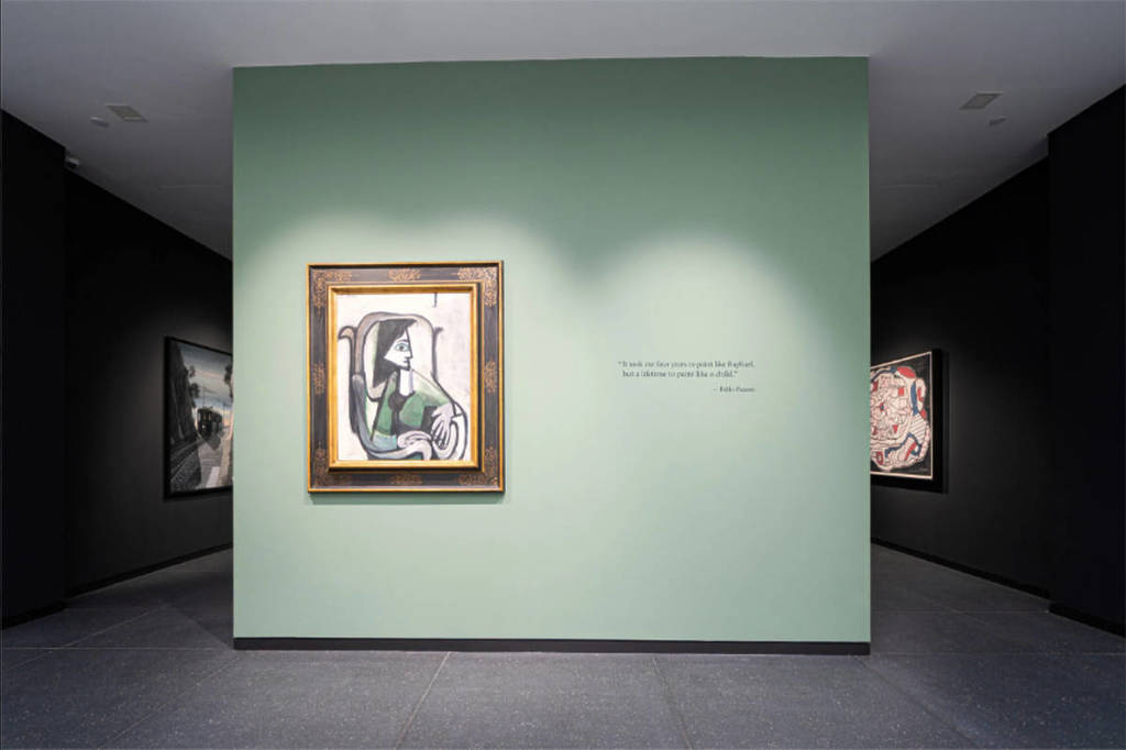 Image shows a Picasso painting at Opera Gallery Houston.