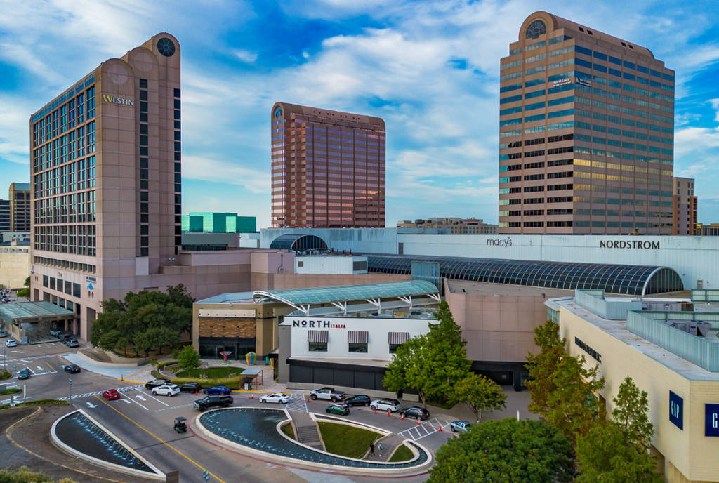Image shows the exterior of Galleria Dallas. 
