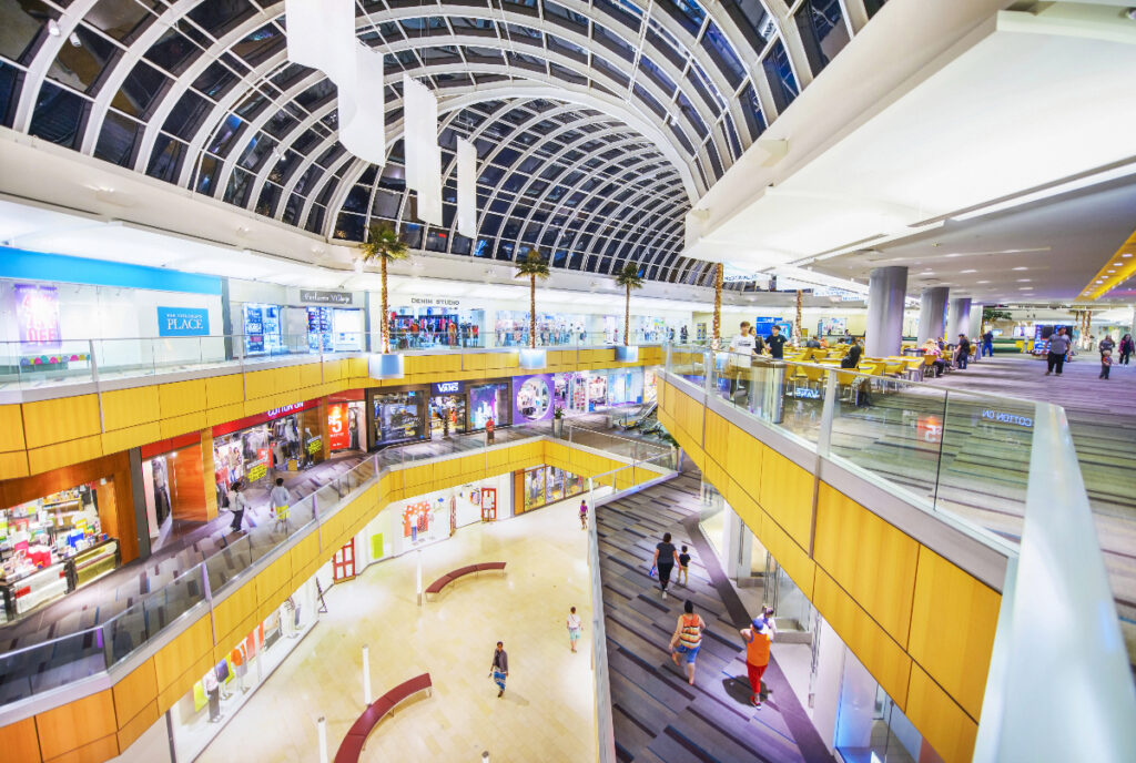 Image shows the interior of Galleria Dallas.