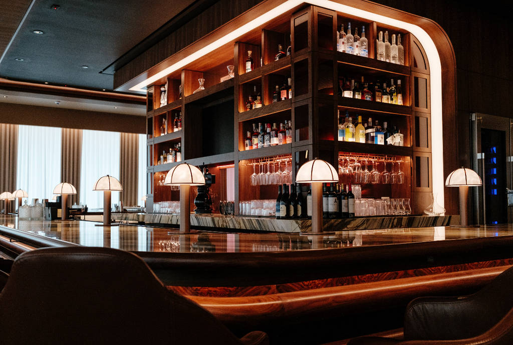 Image shows bar area at Kirkwood in Houston.