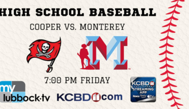 WATCH LIVE HS BASEBALL: Lubbock-Cooper vs. Monterey