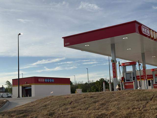 Work on the gas station and car wash also looks to be almost complete.