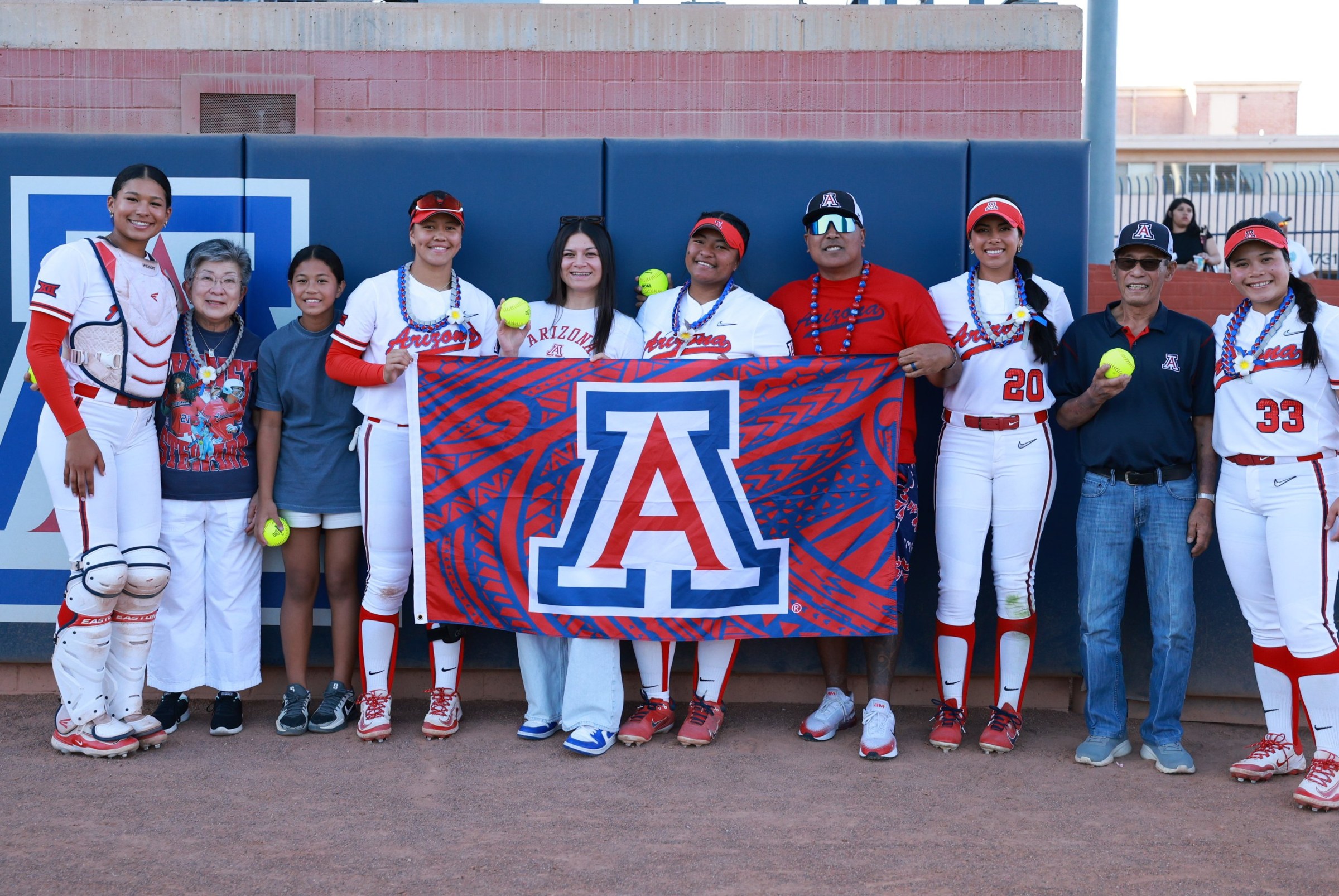 Arizona softball celebrates APIDA Heritage Month with its APIDA players and their families on Apr. 24, 2026