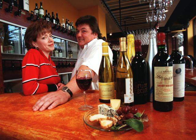 March 11, 1999: Vonciel and Michel Baudouin, owners of The Grape Escape across from the Bass Performance Hall, in downtown Fort Worth.