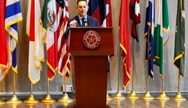 State Rep. Raphael Anchia speaks out against Abbott's threats at Dallas City Hall.
