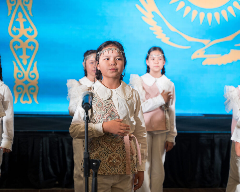 Children perform at an Independence Day Gala hosted by the Texas Qazaq Foundation in December.