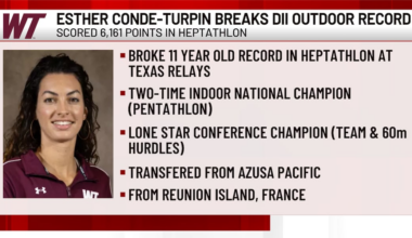 West Texas A&M’s Esther Conde-Turpin breaks Division II outdoor heptathlon record