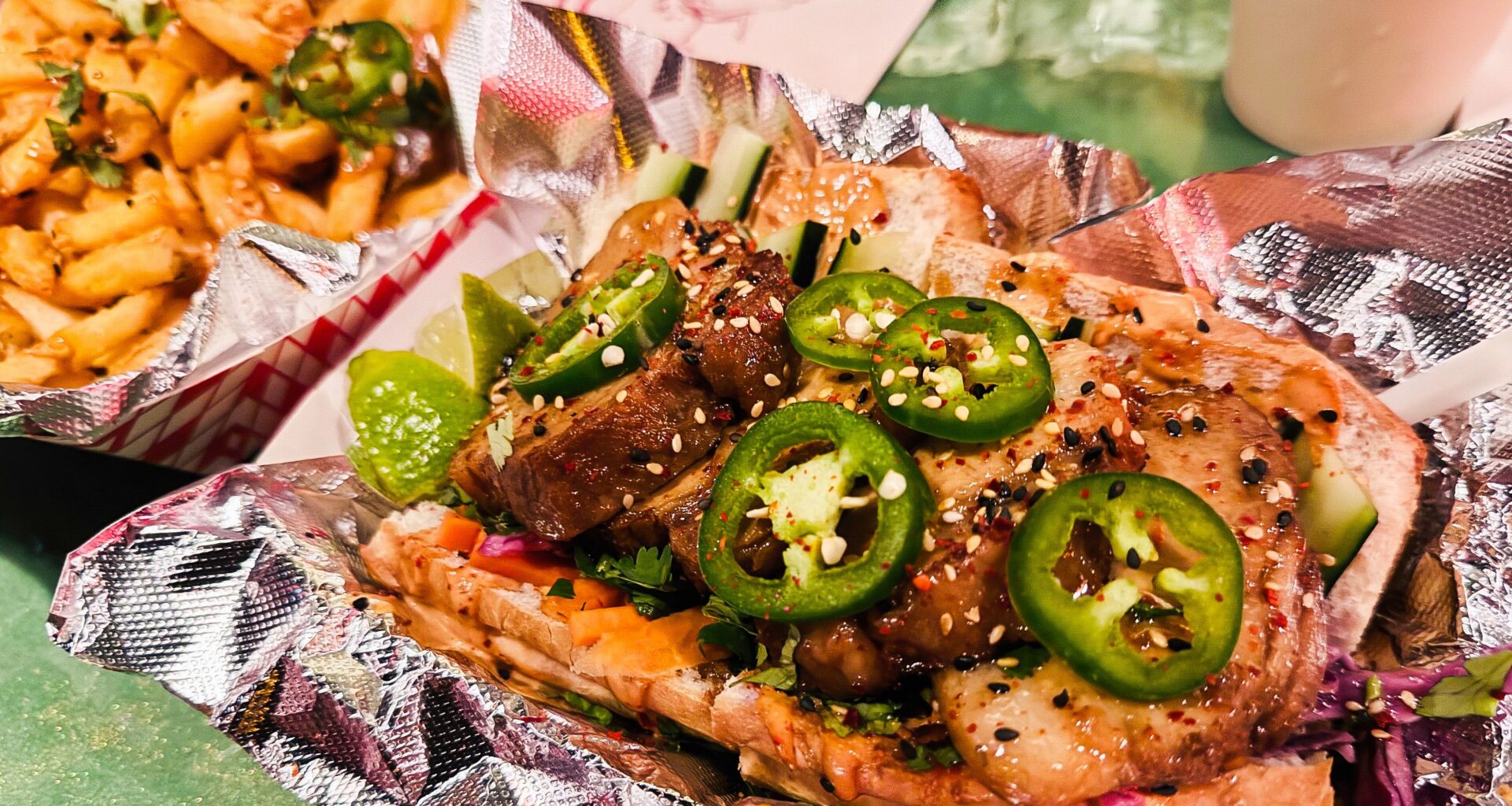 Banh mi from Lady Love Lounge in a basket