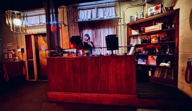 the dj booth at ladylove lounge.