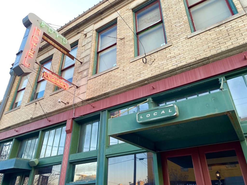 The exterior of Local in historic Deep Ellum.