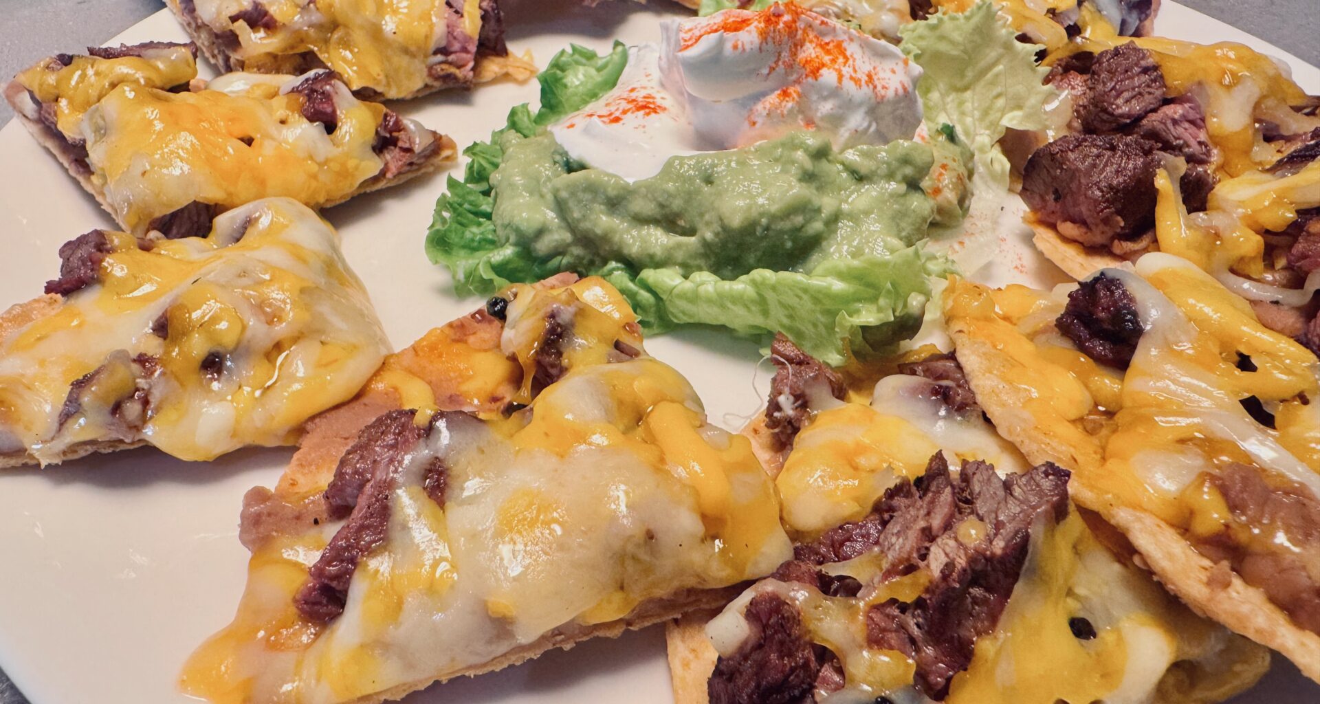 A plate of nachos from Mama Cuca's
