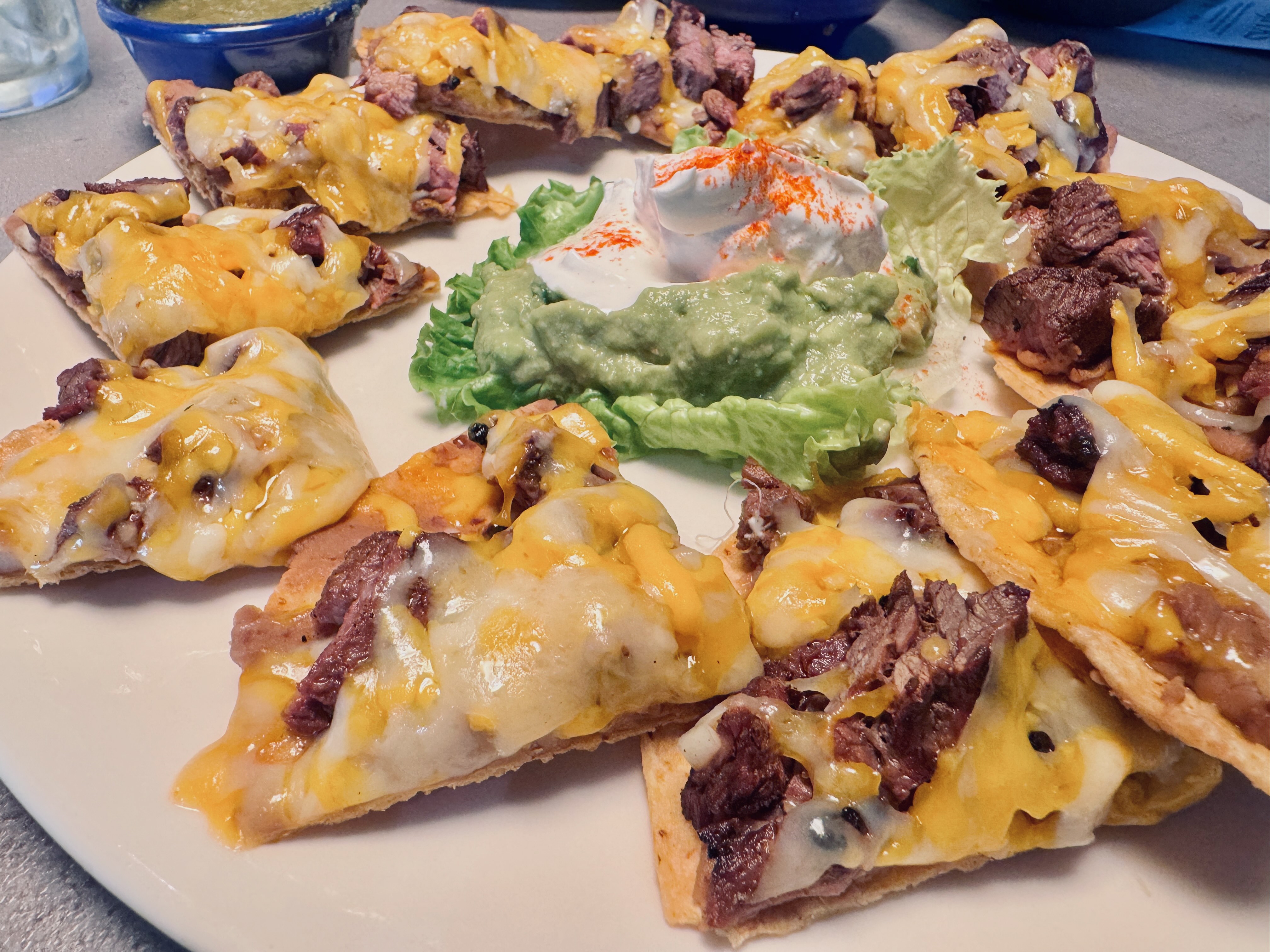 A plate of nachos from Mama Cuca's