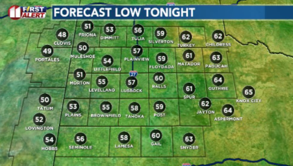 We'll see a fairly mild and quiet night ahead
