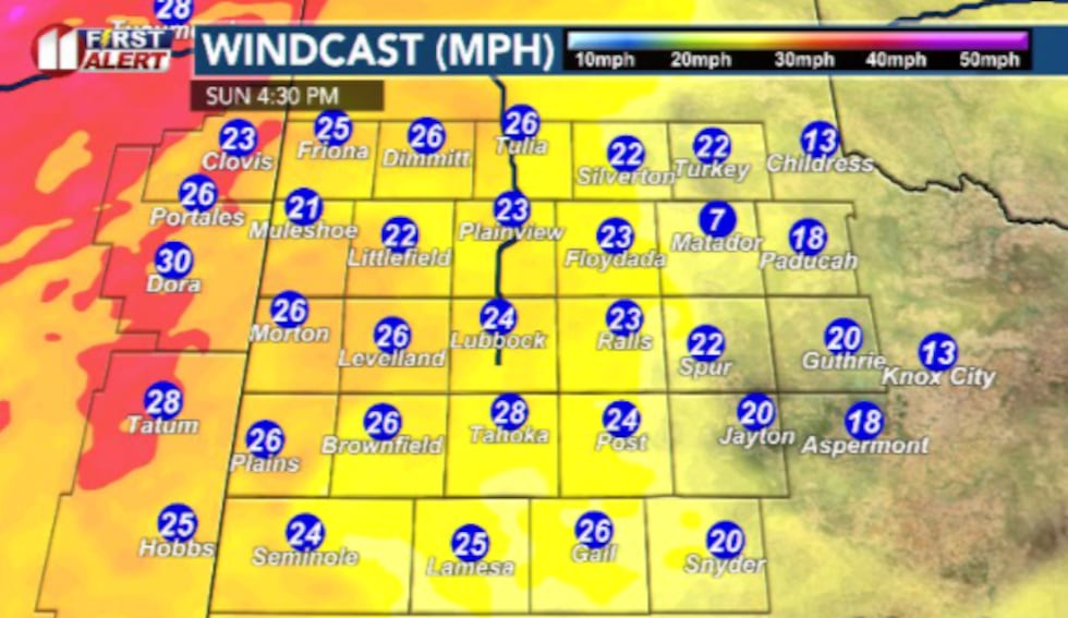 We've got some strong winds expected throughout the day Sunday, leading what will likely be...