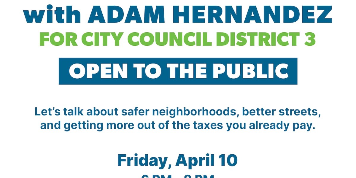 Adam Hernandez hosts public town hall for Lubbock City Council District 3