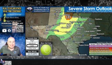 Ongoing Texas Storms Tonight, Bigger Severe Weather Threat Wednesday into Thursday
