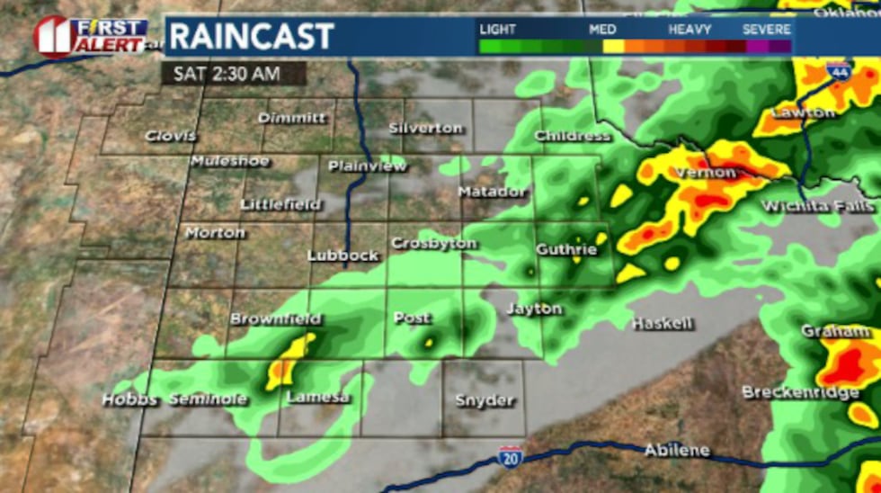 We've got a second round of showers and storms anticipated as we see a cold front push through...