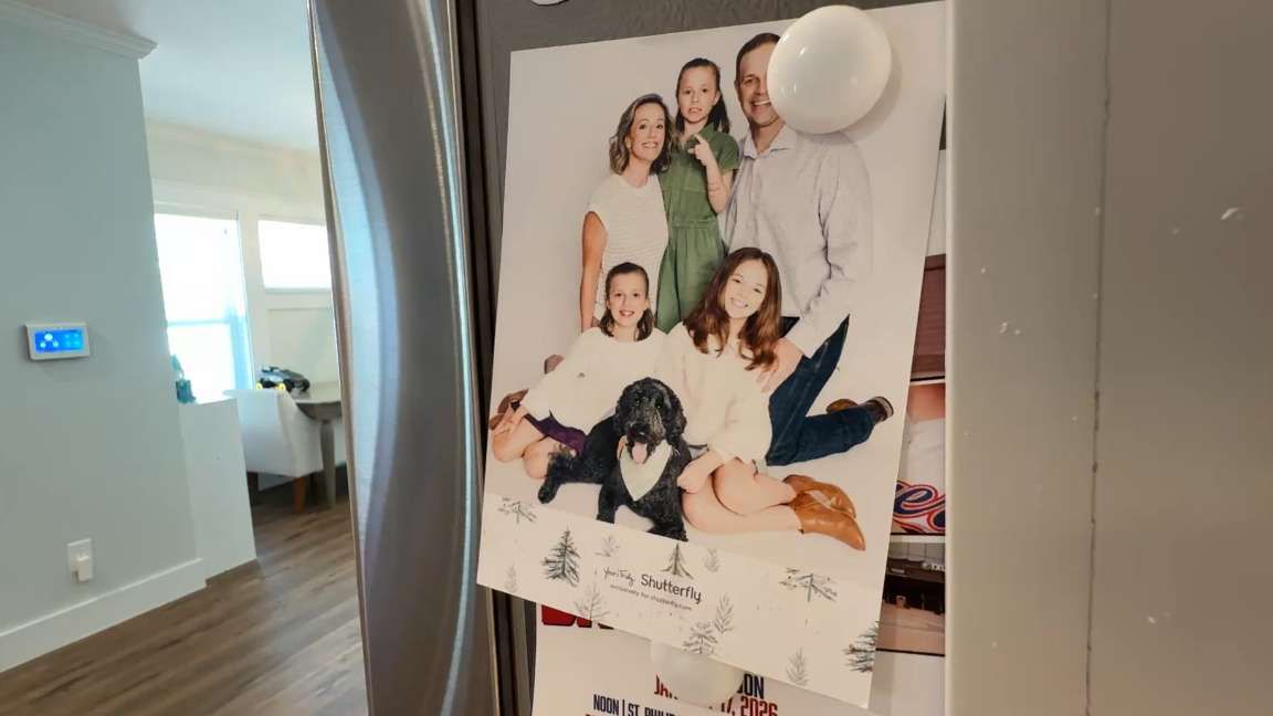 A photo of the Shaughnessy family, who applied for Texas' new school voucher program for all three of their daughters. (Spectrum News 1/Lauren Rangel)