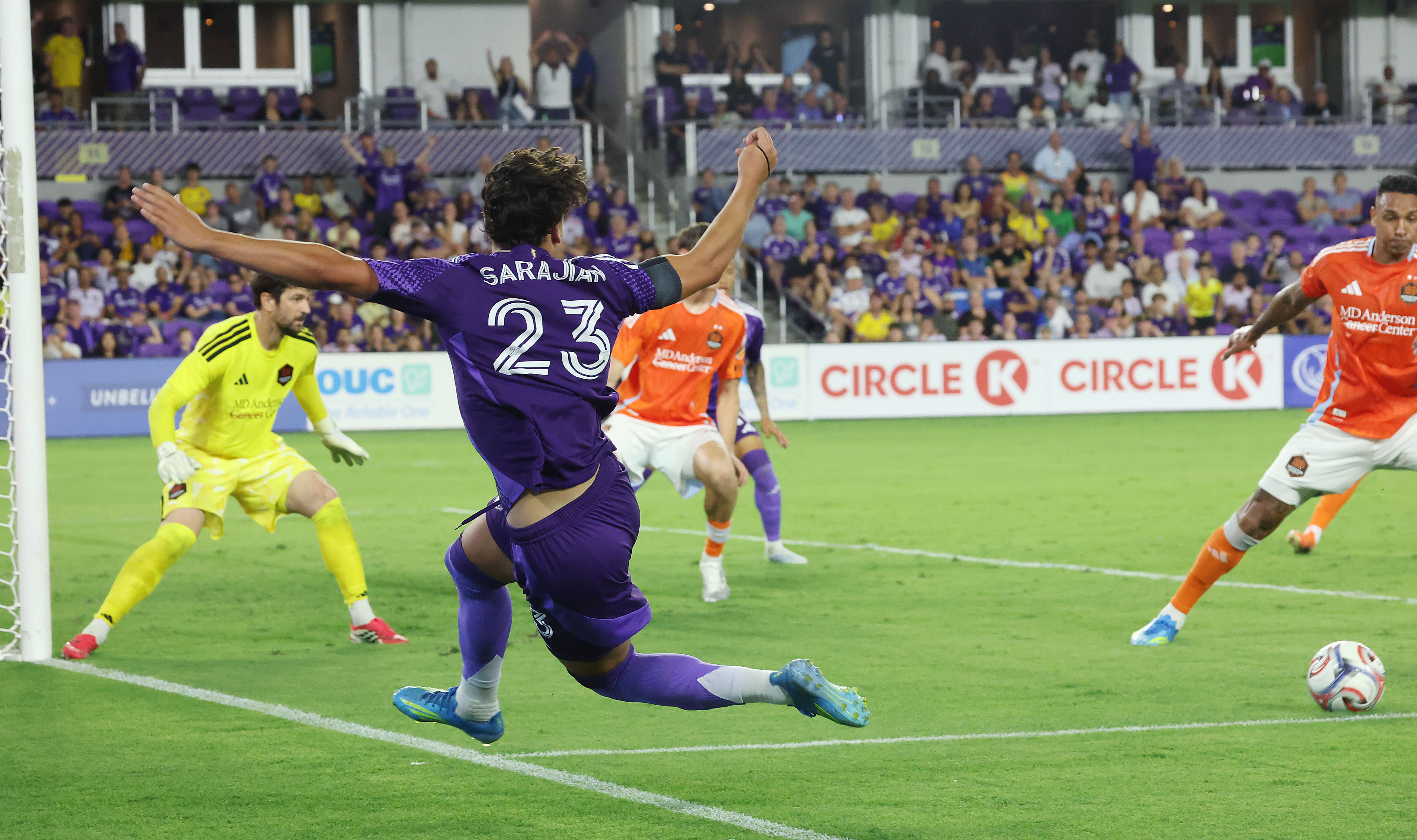 Orlando player Harvey Sarajian (23) passes in front of the...