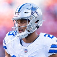 October 8, 2023; Santa Clara, California, USA; Dallas Cowboys cornerback C.J. Goodwin (29) warms up before the game against the San Francisco 49ers at Levi's Stadium.