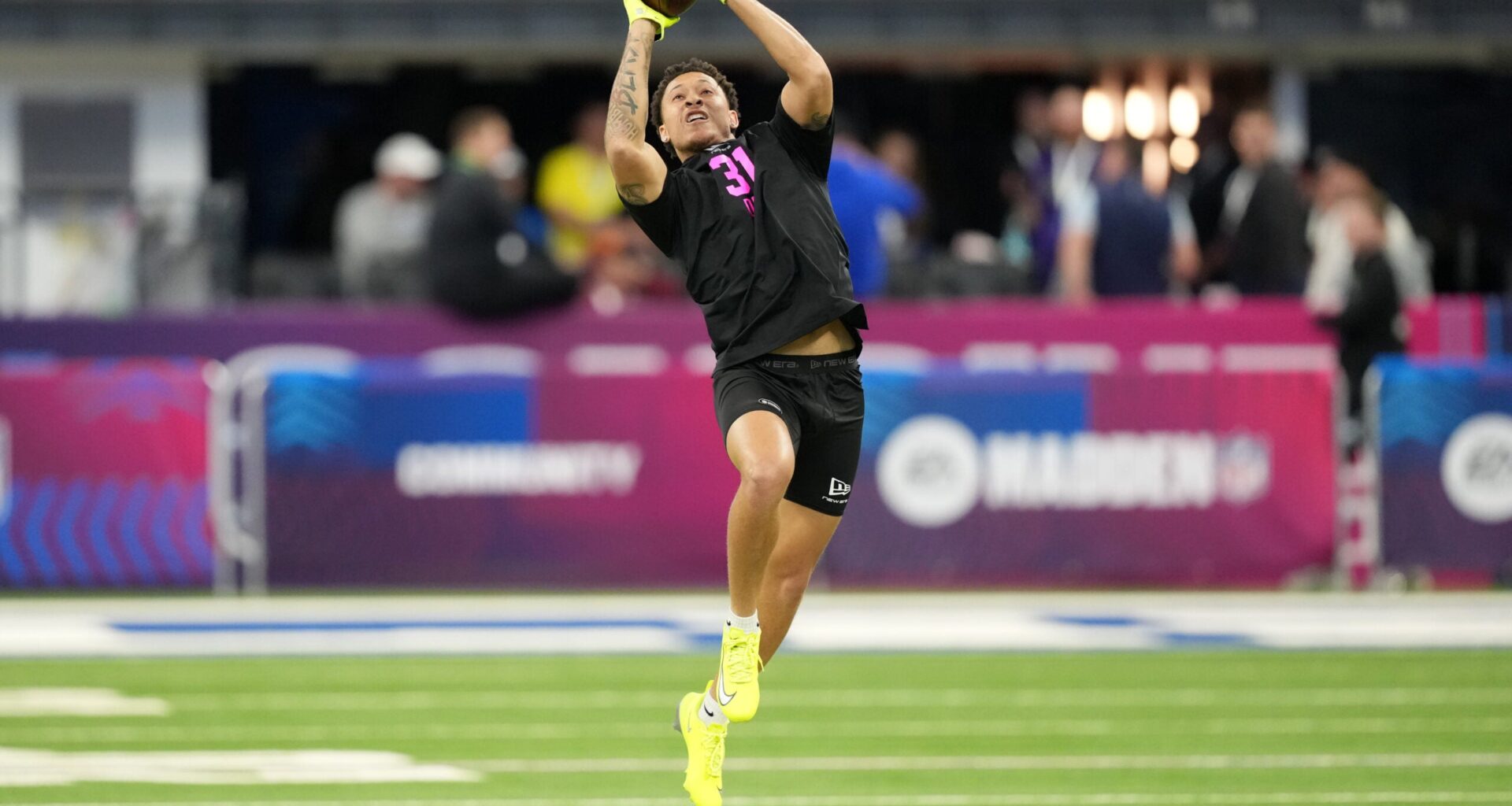 Feb 27, 2026; Indianapolis, IN, USA; Clemson defensive back Avieon Terrell (DB31) during the NFL Scouting Combine at Lucas Oil Stadium.