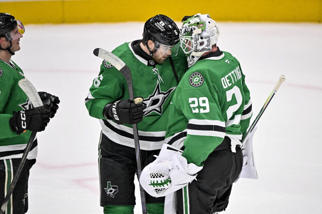 Dallas Stars goalie Jake Oettinger shutout vs Winnipeg Jets