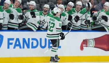 Dallas Stars forward Mavrik Bourque vs Toronto Maple Leafs