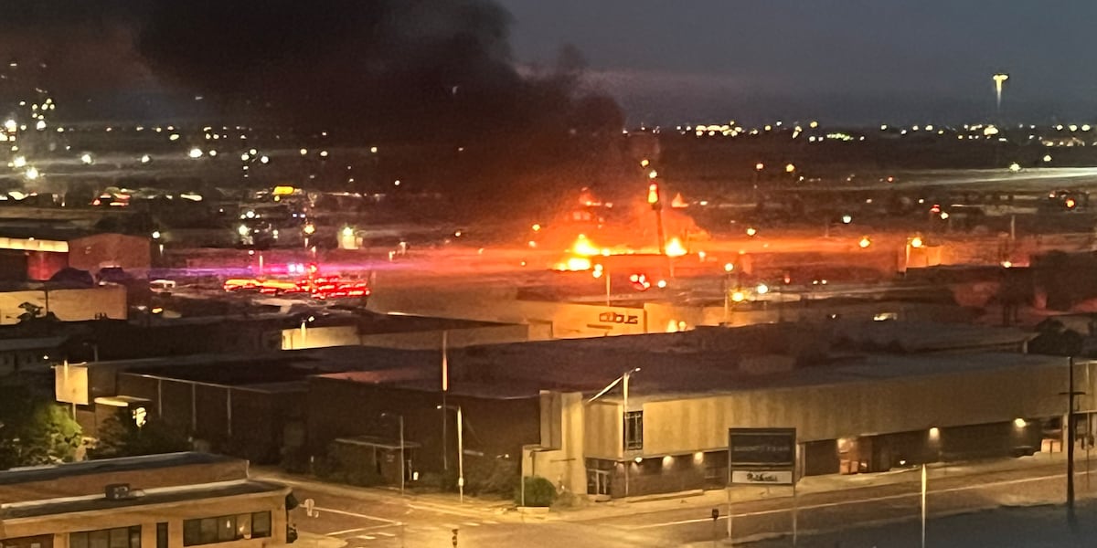 Crews battling fire in downtown Lubbock