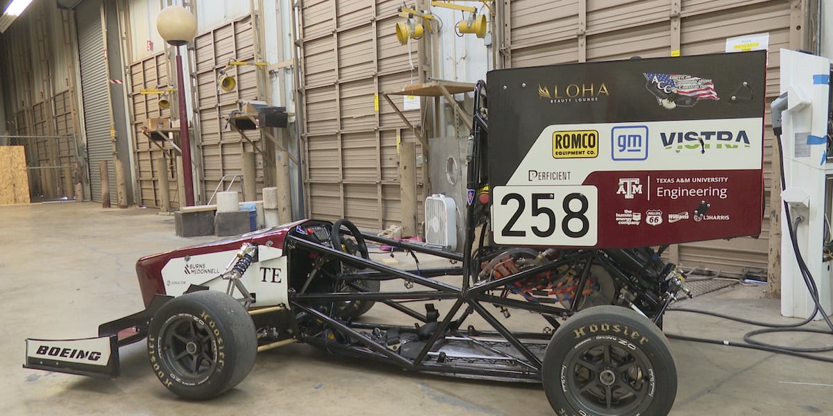 Texas A&M students unveil all-electric race car built from scratch