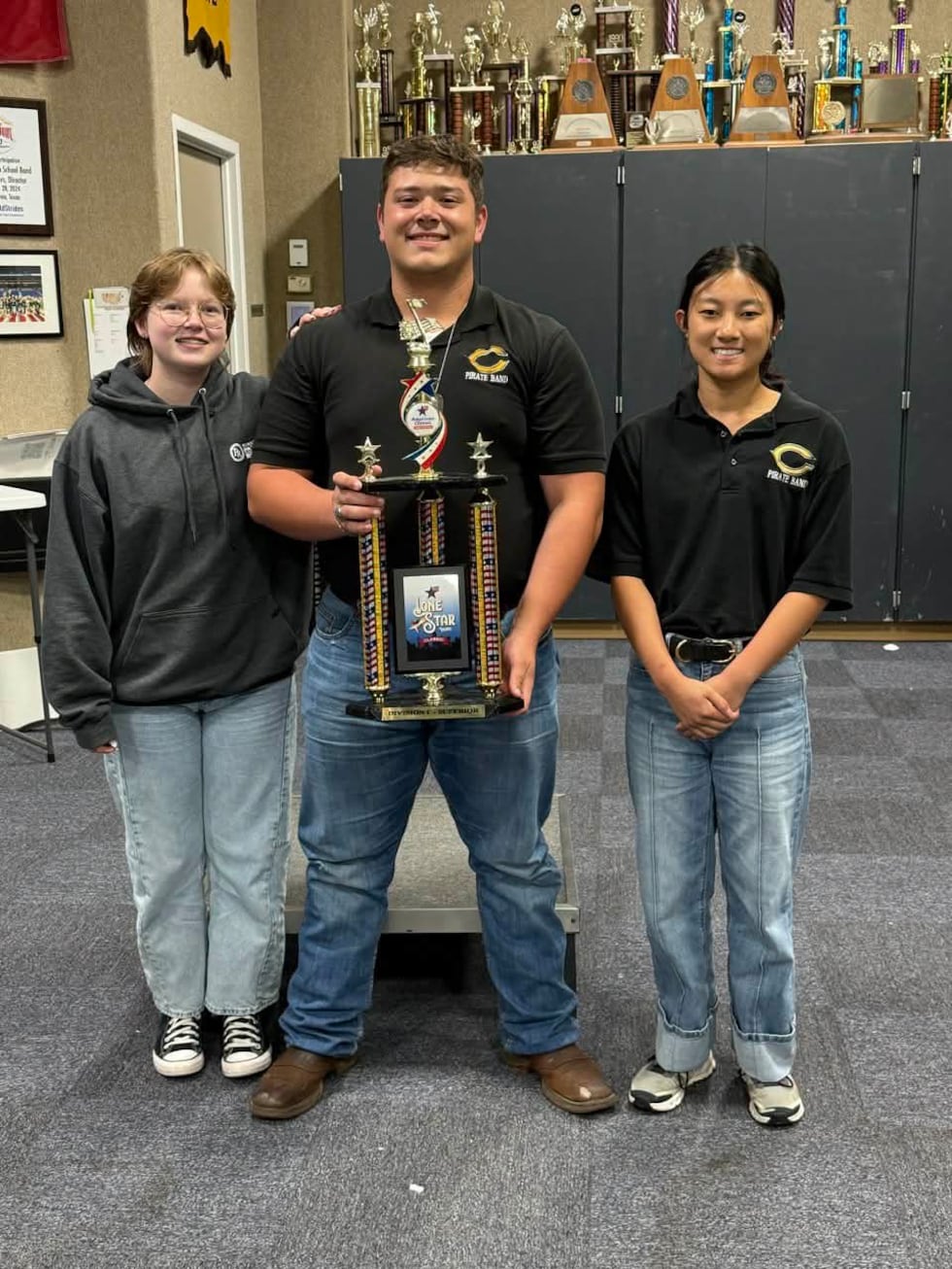 The Crawford High School band received a Division 1 superior rating at the Lonestar Classic...