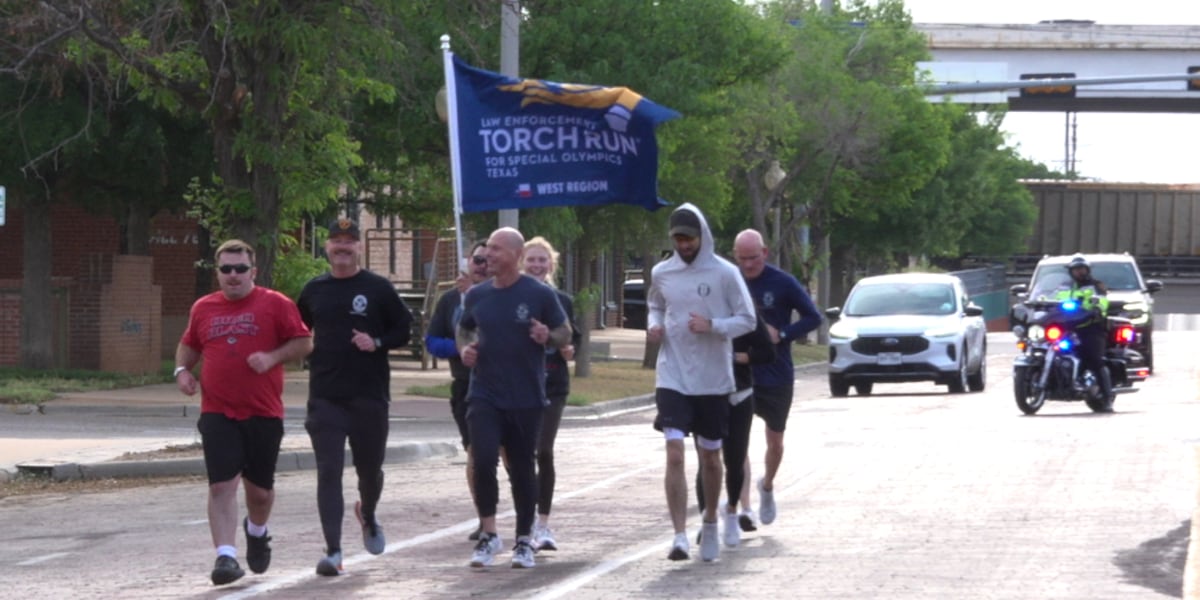 Lubbock law enforcement participates in Special Olympics torch run