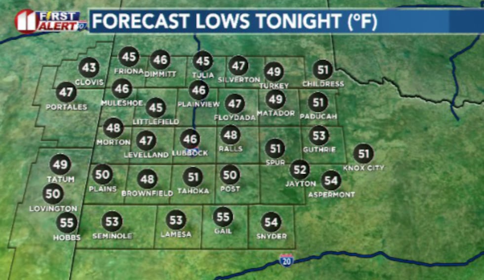 A cool and quiet night is on the way