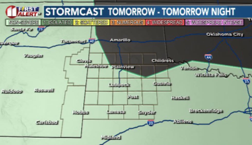 We're not anticipating severe weather during this rain event that will last Thursday and Friday.